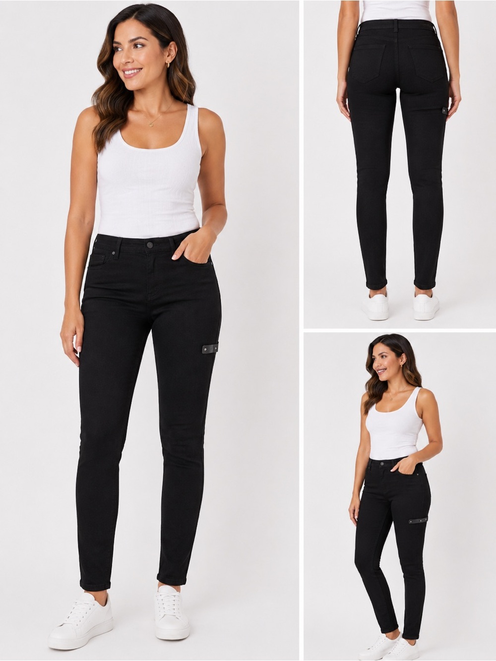 a.n.a Women's Sleek Black Skinny Jeans Size 10 Skinny